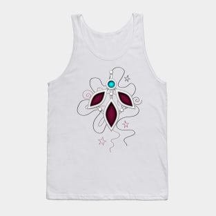 Colorful Aesthetic Pattern with Magical Crystals Tank Top